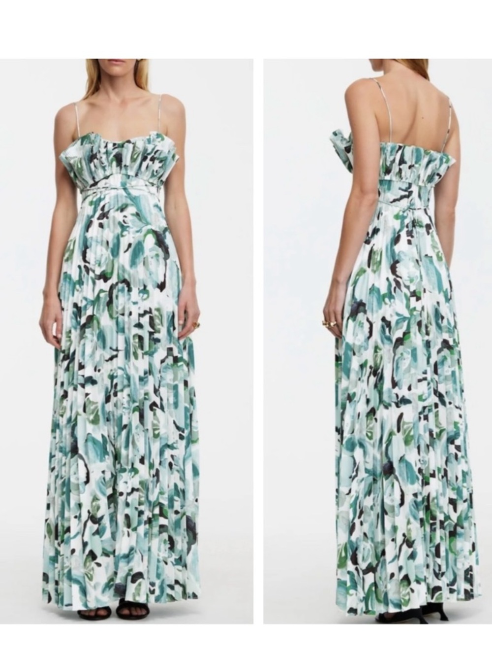 Acler Sanna Maxi Dress in Teal Grove size US 4